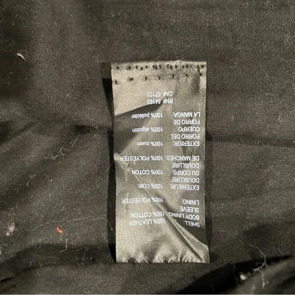 Karl Lagerfeld Leather BLK Motorcycle Jacket Sz: M Jackets & Coats